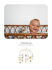 Affichette naissance petit mobile printemps Affichette naissance petit mobile printemps
