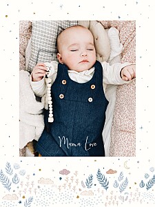 Affiche naissance douceur céleste blanc Affiche naissance douceur céleste blanc
