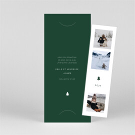 Carte de voeux Elegant sapin (marque-page) vert