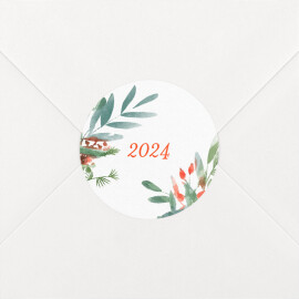Stickers pour enveloppes vœux Solstice d'hiver