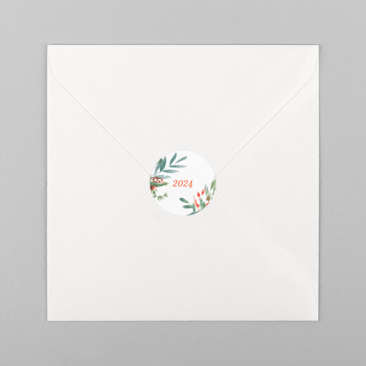 Stickers pour enveloppes vœux Solstice d'hiver - Vue 2