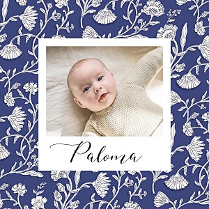 Faire-part de naissance noir douces indiennes marine Faire-part de naissance noir douces indiennes marine