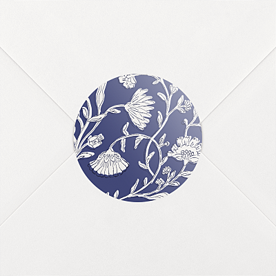 Stickers pour enveloppes naissance sans photo douces indiennes bleu Stickers pour enveloppes naissance sans photo douces indiennes bleu