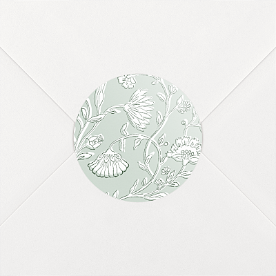 Stickers pour enveloppes naissance vert douces indiennes vert Stickers pour enveloppes naissance vert douces indiennes vert