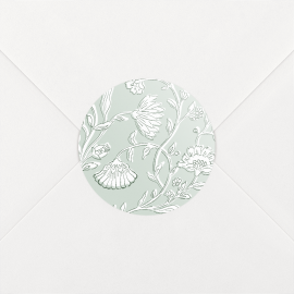 Stickers pour enveloppes naissance Douces indiennes vert