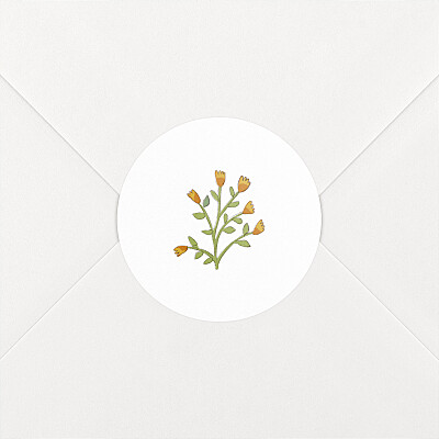 Stickers pour enveloppes naissance classique histoire du jardin blanc Stickers pour enveloppes naissance classique histoire du jardin blanc