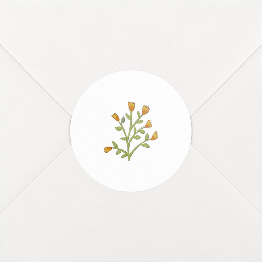 Stickers pour enveloppes naissance Histoire du jardin Blanc - Vue 1