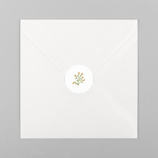 Stickers pour enveloppes naissance Histoire du jardin Blanc - Vue 2