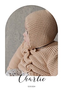 Faire-part de naissance vintage tendre innocence (arche) blanc Faire-part de naissance vintage tendre innocence (arche) blanc