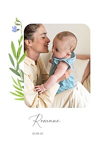 Faire-part de naissance le collectif bucolique (portrait) bleu Faire-part de naissance le collectif bucolique (portrait) bleu