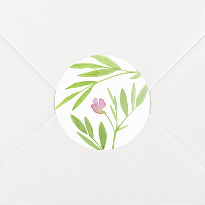 Stickers pour enveloppes naissance classique bucolique rose Stickers pour enveloppes naissance classique bucolique rose