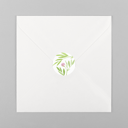 Stickers pour enveloppes naissance Bucolique Rose - Vue 2