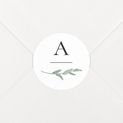 Stickers pour enveloppes naissance bleu couronne d'eucalyptus vert Stickers pour enveloppes naissance bleu couronne d'eucalyptus vert