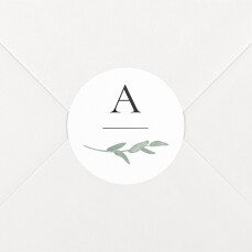 Stickers pour enveloppes naissance Couronne d'eucalyptus vert