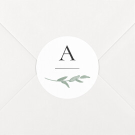 Stickers pour enveloppes naissance Couronne d'eucalyptus vert