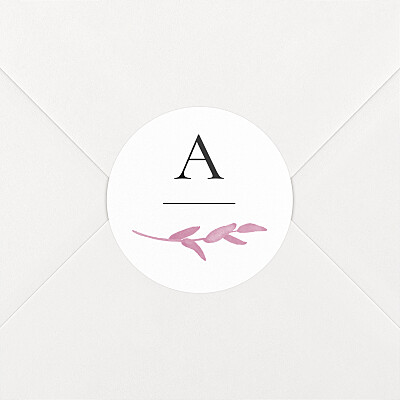 Stickers pour enveloppes naissance rose couronne d'eucalyptus rose Stickers pour enveloppes naissance rose couronne d'eucalyptus rose