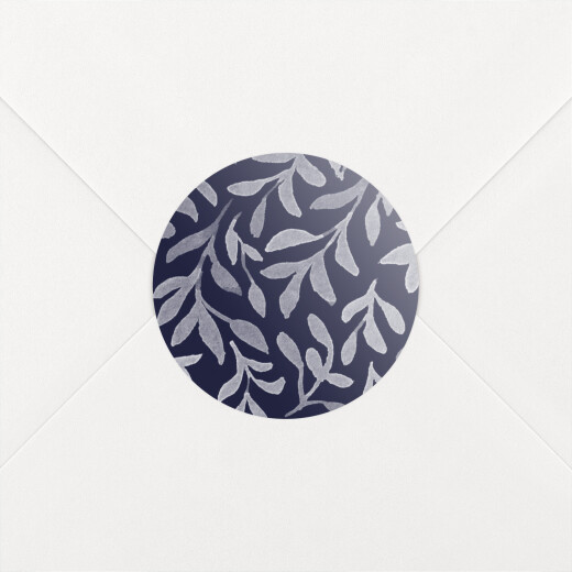 Stickers pour enveloppes vœux Harmonie Bleu - Vue 1