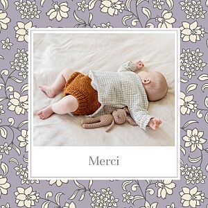 Carte de remerciement violet brins fleuris lilas Carte de remerciement violet brins fleuris lilas