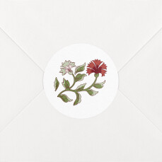 Stickers pour enveloppes vœux Floraison canard