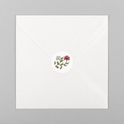 Stickers pour enveloppes vœux Floraison canard - Vue 2