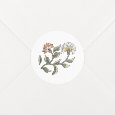 Stickers pour enveloppes vœux Floraison Toscane