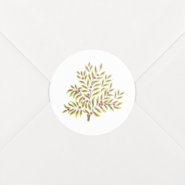 Stickers pour enveloppes naissance Forêt enchantée jaune