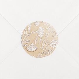 Stickers pour enveloppes vœux Douces indiennes beige