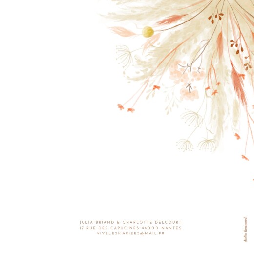 Faire-part de mariage Pampas fleuries (4 pages) Blanc - Page 4 Faire-part de mariage Pampas fleuries (4 pages) Blanc - Page 4