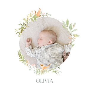 Faire-part de naissance vert couronne de la forêt vert Faire-part de naissance vert couronne de la forêt vert