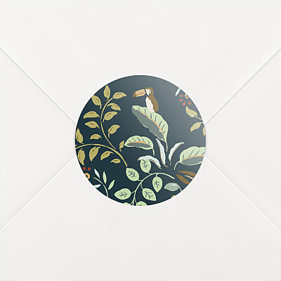 Stickers pour enveloppes naissance fille petit ouistiti bleu nuit Stickers pour enveloppes naissance fille petit ouistiti bleu nuit