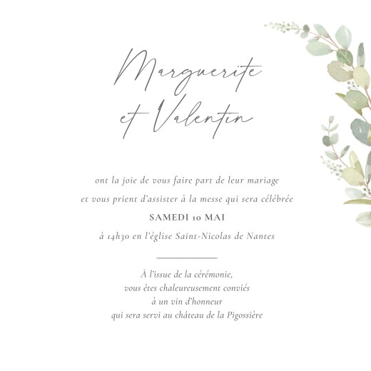Faire-part de mariage Brins d'eucalyptus (couronne) blanc - Page 3 Faire-part de mariage Brins d'eucalyptus (couronne) blanc - Page 3