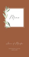 Menu de mariage Luberon terracotta Menu de mariage Luberon terracotta
