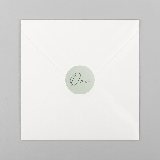 Stickers pour enveloppes mariage Déclaration Vert - Vue 2