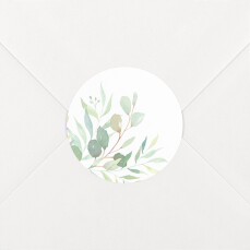 Stickers pour enveloppes mariage Bouquet champêtre vert