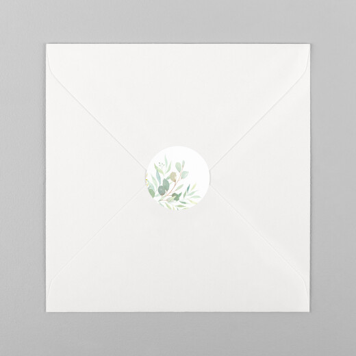 Stickers pour enveloppes mariage Bouquet champêtre vert - Vue 2