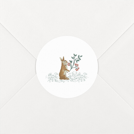 Stickers pour enveloppes naissance Conte de noël blanc - Vue 1