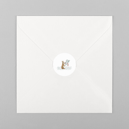 Stickers pour enveloppes naissance Conte de noël blanc - Vue 2