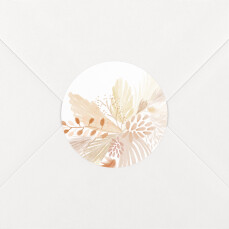 Stickers pour enveloppes mariage Bouquet bohème blanc