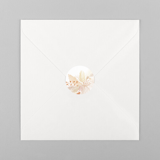 Stickers pour enveloppes mariage Bouquet bohème blanc - Vue 2
