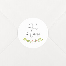 Stickers pour enveloppes mariage Cueillette blanc
