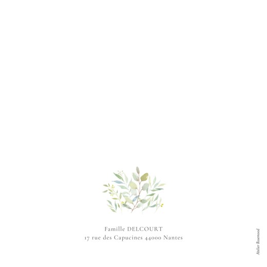 Faire-part de baptême Bouquet champêtre (4 pages) vert - Page 4
