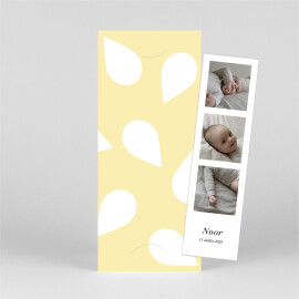 Faire-part de naissance Raining milk - Tajinebanane (marque page) jaune