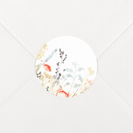 Stickers pour enveloppes baptême Solstice d'été blanc