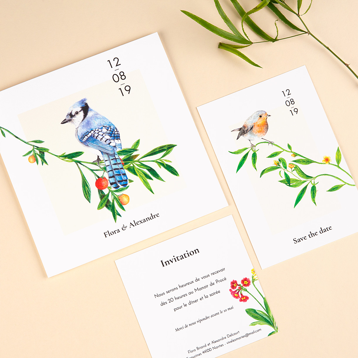 Carton d'invitation mariage mélopée Carton d'invitation mariage mélopée