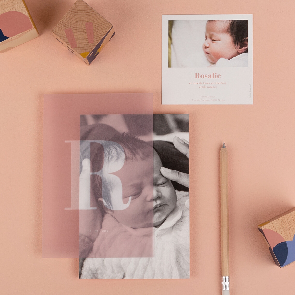 Faire-part de naissance initiale Faire-part de naissance initiale