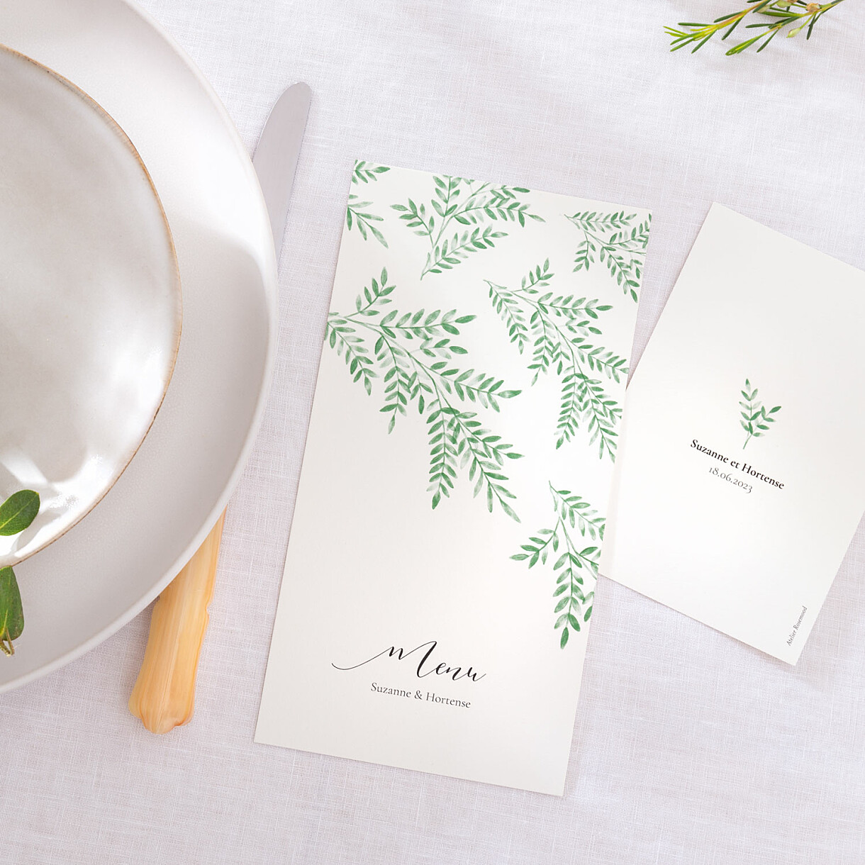 Menu de mariage ritournelle Menu de mariage ritournelle