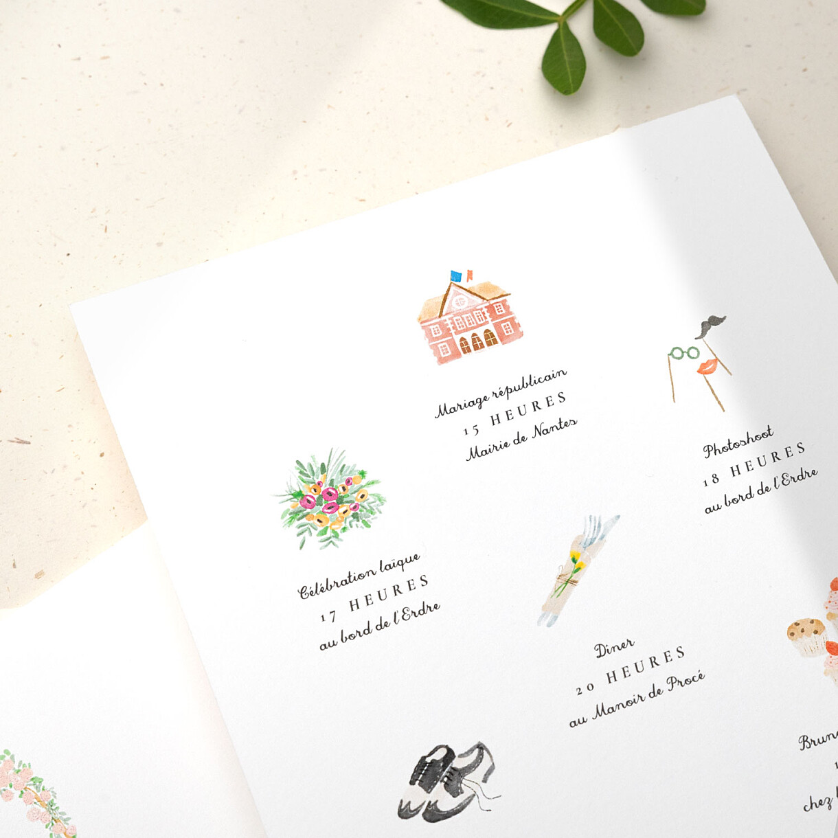 Faire-part de mariage notre mariage illustré Faire-part de mariage notre mariage illustré